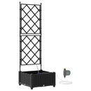 vidaXL Kerti ültetők Fekete 40 x 40 x 126 cm Acél