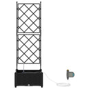 vidaXL Kerti ültetők Fekete 40 x 40 x 126 cm Acél