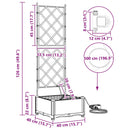 vidaXL Kerti ültetők Fekete 40 x 40 x 126 cm Acél