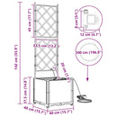 vidaXL Kerti ültetők Fekete 40 x 40 x 142 cm Acél