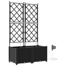 vidaXL Kerti ültetők Fekete 80 x 40 x 142 cm Acél