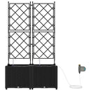 vidaXL Kerti ültetők Fekete 80 x 40 x 142 cm Acél