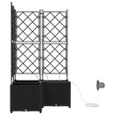 vidaXL Kerti ültetők Fekete 80 x 80 x 142 cm Acél