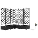 vidaXL Kerti ültetők Fekete 120 x 120 x 126 cm Acél