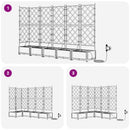 vidaXL Kerti cserép 5 db Fekete 120 x 120 x 126 cm PP