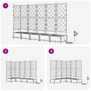 vidaXL Kerti ültetők Fekete 120 x 120 x 126 cm Acél