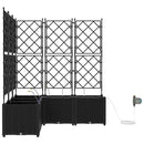 vidaXL Kerti ültetők Fekete 120 x 120 x 142 cm Acél