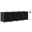 vidaXL Kerti ültetők Fekete 160 x 40 x 52 cm Acél