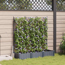 vidaXL Kerti cserép 3 db Szürke 120 x 40 x 125,5 cm PP