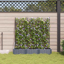 vidaXL Kerti cserép 3 db Szürke 120 x 40 x 125,5 cm PP