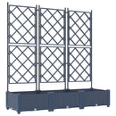 vidaXL Kerti cserép 3 db Szürke 120 x 40 x 125,5 cm PP