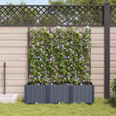 vidaXL Kerti cserép 3 db Szürke 120 x 40 x 143 cm PP