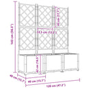 vidaXL Kerti cserép 3 db Szürke 120 x 40 x 143 cm PP