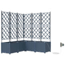 vidaXL Kerti cserép 3 db Szürke 80 x 80 x 143 cm PP
