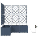 vidaXL Kerti cserép 3 db Szürke 80 x 80 x 143 cm PP
