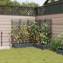 vidaXL Kerti cserép 5 db Szürke 120 x 120 x 125,5 cm PP
