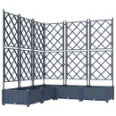 vidaXL Kertész cserép rácsos változattal 5 pcs Szürke