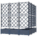 vidaXL Kerti cserép 5 db Szürke 120 x 120 x 125,5 cm PP