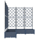 vidaXL Kerti cserép 5 db Szürke 120 x 120 x 125,5 cm PP