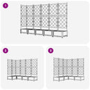 vidaXL Kerti cserép 5 db Szürke 120 x 120 x 125,5 cm PP