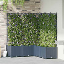 vidaXL Kerti cserép 5 pcs Szürke 120 x 120 x 143 cm Műanyag