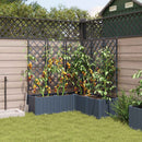 vidaXL Kerti cserép 5 pcs Szürke 120 x 120 x 143 cm Műanyag
