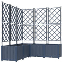 vidaXL Kerti cserép 5 db Szürke 120 x 120 x 143 cm PP