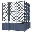 vidaXL Kerti cserép 5 pcs Szürke 120 x 120 x 143 cm Műanyag