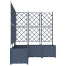 vidaXL Kerti cserép 5 db Szürke 120 x 120 x 143 cm PP