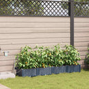 vidaXL Kerti cserép 4 pcs Szürke 160 x 40 x 22 cm Műanyag
