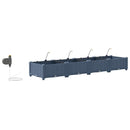 vidaXL Kerti ültetők Szürke 160 x 40 x 22 cm Acél