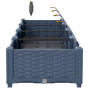 vidaXL Kerti ültetők Szürke 160 x 40 x 22 cm Acél