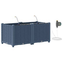 vidaXL Kerti ültetők Szürke 80 x 40 x 37.5 cm Acél