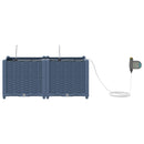 vidaXL Kerti ültetők Szürke 80 x 40 x 37.5 cm Acél