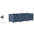 vidaXL Kerti cserép 3 db Szürke 120 x 40 x 37,5 cm PP