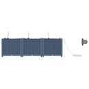 vidaXL Kerti ültetők Szürke 120 x 40 x 37.5 cm Acél