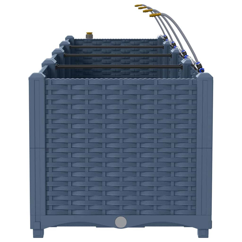 vidaXL Kerti ültetők Szürke 120 x 40 x 37.5 cm Acél