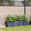 vidaXL Kerti cserép 4 db Szürke 160 x 40 x 37,5 cm PP
