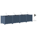 vidaXL Kerti cserép 4 db Szürke 160 x 40 x 37,5 cm PP