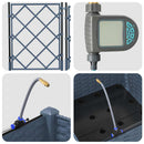 vidaXL Kerti ültetők Szürke 40 x 40 x 126 cm Acél