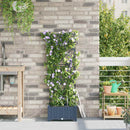 vidaXL Kerti ültetők Szürke 40 x 40 x 126 cm Acél