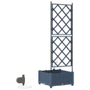 vidaXL Kerti ültetők Szürke 40 x 40 x 126 cm Acél