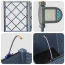 vidaXL Kerti ültetők Szürke 40 x 40 x 142 cm Acél