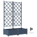 vidaXL Kerti ültetők Szürke 80 x 40 x 126 cm Acél