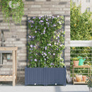 vidaXL Kerti cserép 2 db Szürke 80 x 40 x 142 cm PP