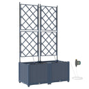 vidaXL Kerti cserép 2 db Szürke 80 x 40 x 142 cm PP
