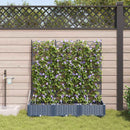 vidaXL Kerti cserép 3 db Szürke 120 x 40 x 126 cm PP