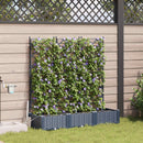 vidaXL Kerti cserép 3 pcs Szürke 120 x 40 x 126 cm Műanyag