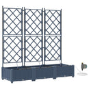 vidaXL Kerti cserép 3 db Szürke 120 x 40 x 126 cm PP