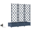 vidaXL Kerti ültetők Szürke 120 x 40 x 126 cm Acél